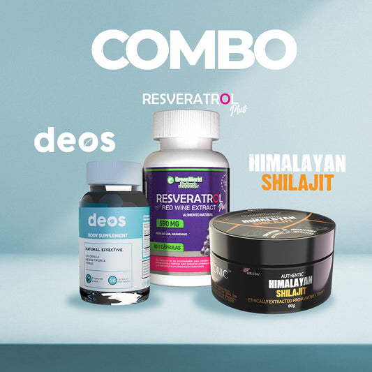 🌿Combo Deos + Resveratrol + Shilajit: Frescura, Energía y Vitalidad Natural