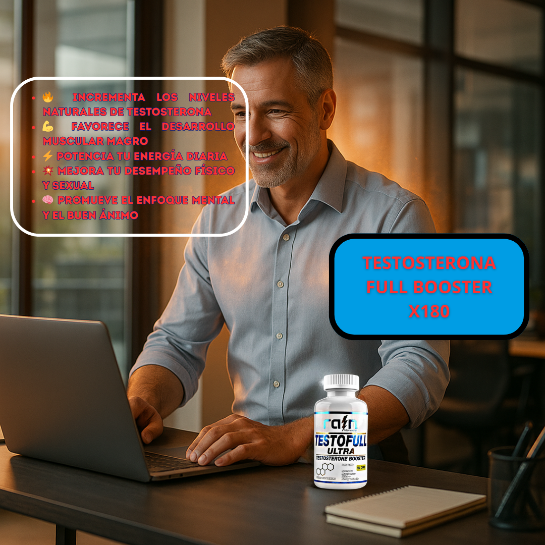 💥 TESTOSTERONA FULL BOOSTER X180 – Potencia Masculina Natural 💪