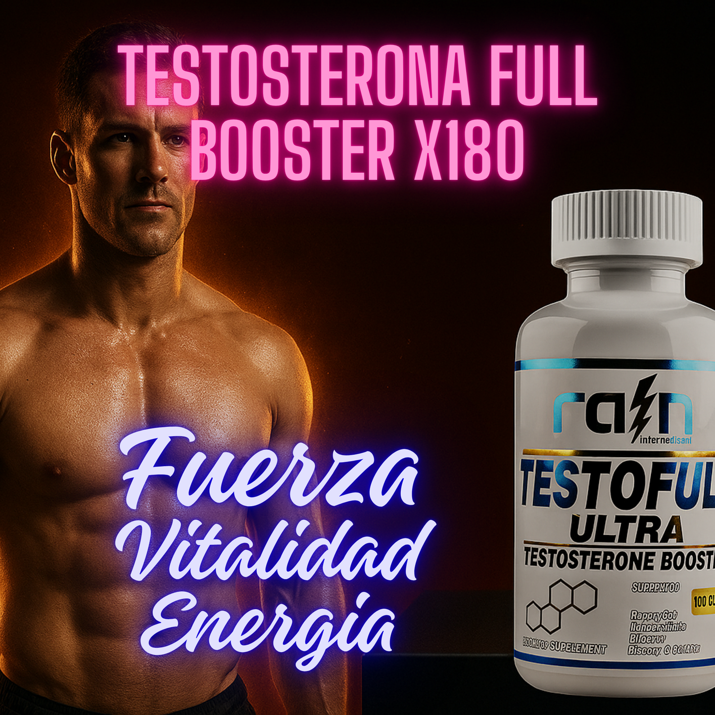 💥 TESTOSTERONA FULL BOOSTER X180 – Potencia Masculina Natural 💪